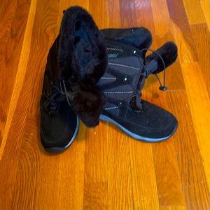 Khombu Women's Winter Snow Boots BLACK